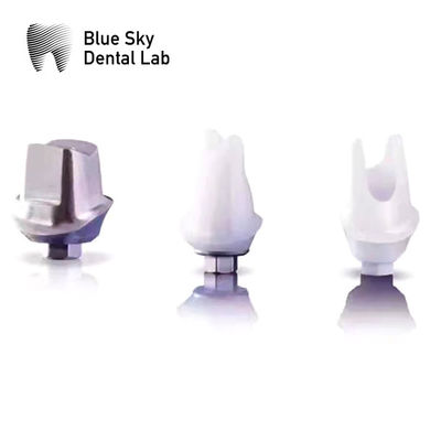 comprar Abutment de zircônio personalizado com implante de céu azul de base de titânio online manufacture